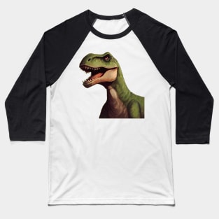 Angry green dino Baseball T-Shirt